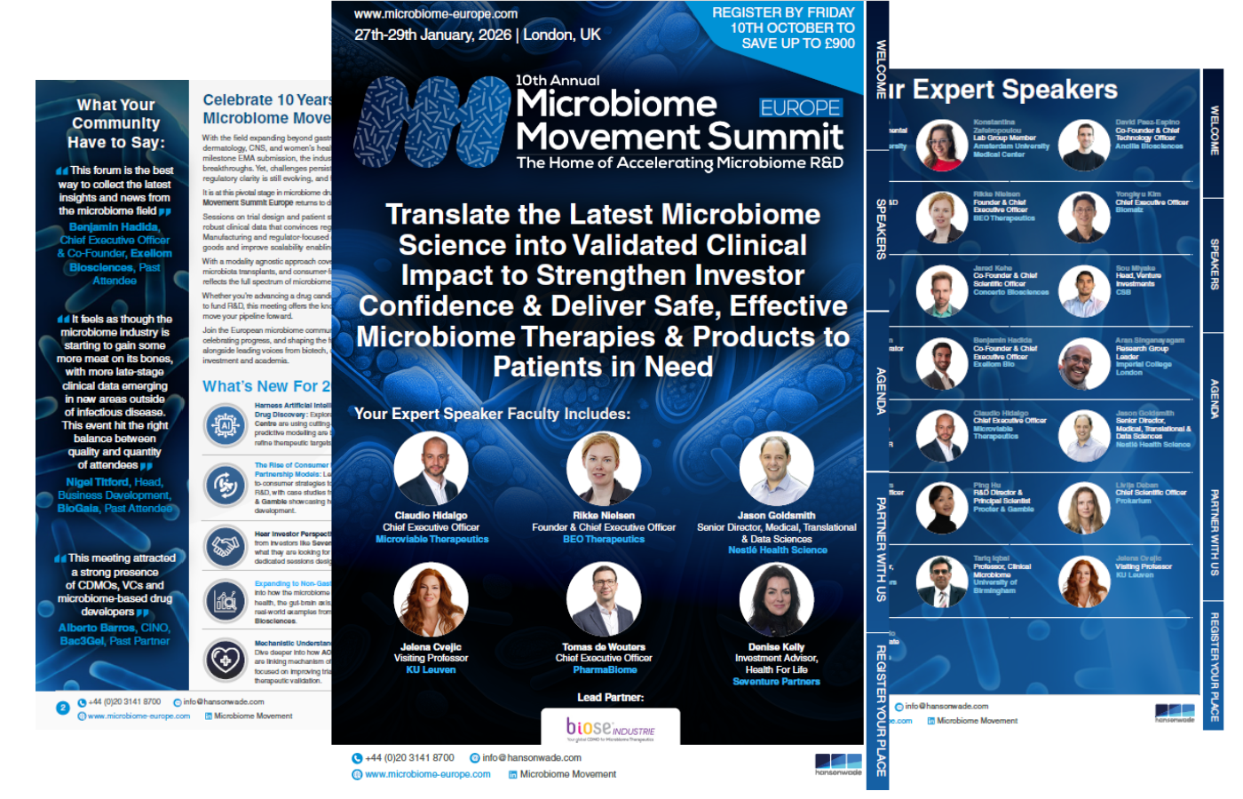 Brochure Cover - 10th Microbiome Movement Summit Europe 2026