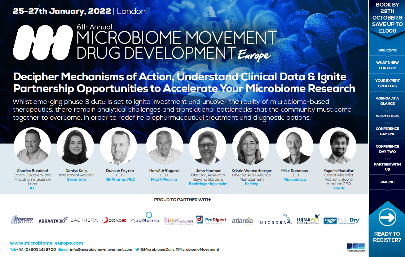 6th Microbiome Movement - Drug Development Summit Europe