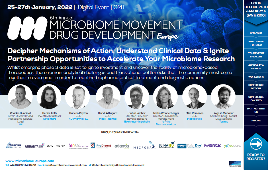 6th Microbiome Movement - Drug Development Summit Europe - Full Event Guide