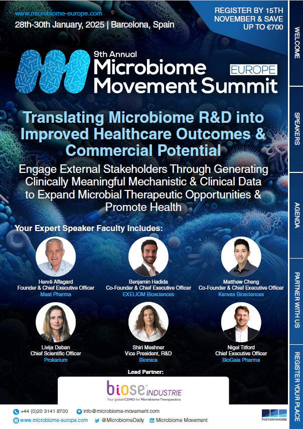 9th Microbiome Movement Summit Europe - Full Agenda